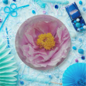 Pink Peony Papieren Bordje (Feest)