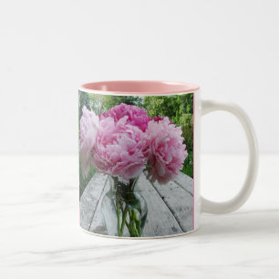 Pink Peony Peonies Vase Arrangement Mok