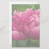 Pink Peony Persoonlijke schrijfbenodigdheden Briefpapier (Voorkant / Achterkant)
