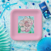 Pink Peony Pink Paper Bord (Feest)