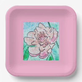Pink Peony Pink Paper Bord