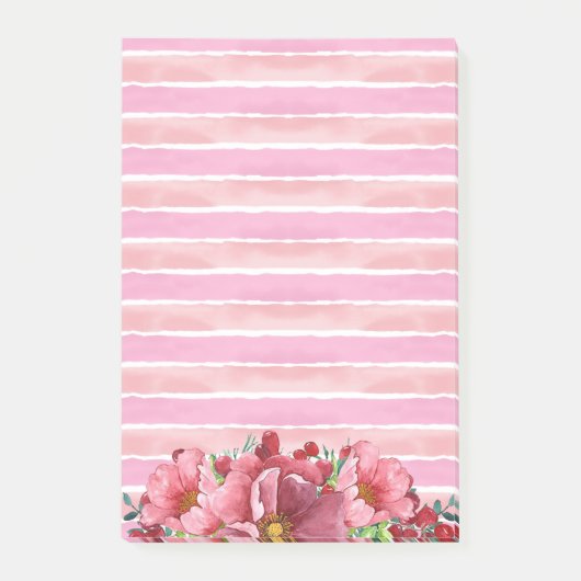 Pink Peony Post-it® Notes (Voorkant)