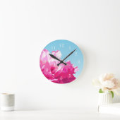Pink Peony Ronde Klok (Huis)