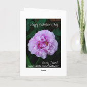 Pink Peony roos valentijn voor mijn vriend Feestdagen Kaart (Achterkant)