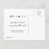 Pink Peony Save the Date Briefkaart (Achterkant)