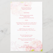 Pink Peony Spring Garden Wedding Menu (Voorkant)