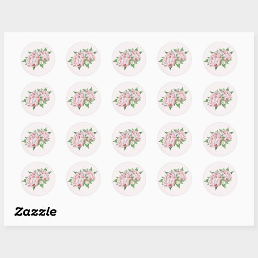 Pink Peony Stickers (Vel)