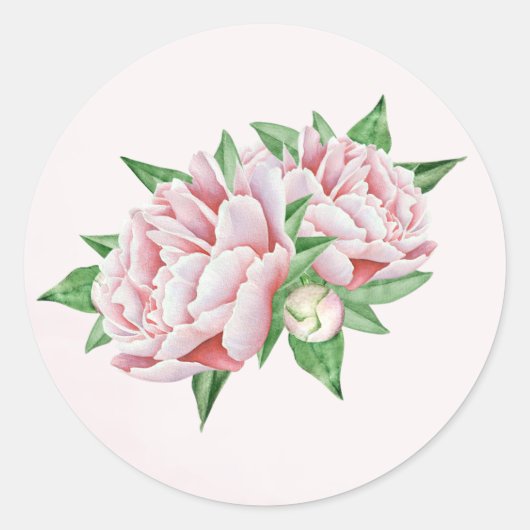 Pink Peony Stickers (Voorkant)
