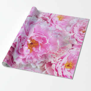 Pink Peony Summer Floral Bouquet Cadeaupapier