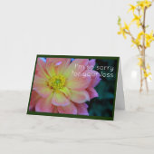 Pink Peony Sympathy Kaart (Gele Bloem)