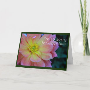 Pink Peony Sympathy Kaart