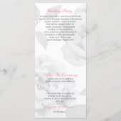 Pink Peony Tea length trouwprogramma's Programmakaart (Achterkant)