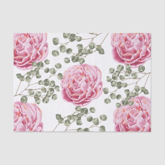 Pink Peony Tissue Paper Tissuepapier (Voorkant)
