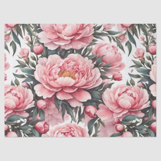 Pink Peony  Tissuepapier (Voorkant)