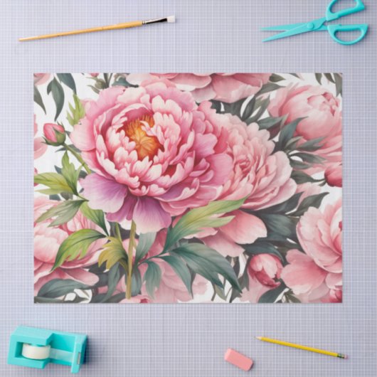 Pink Peony  Tissuepapier (Craft)