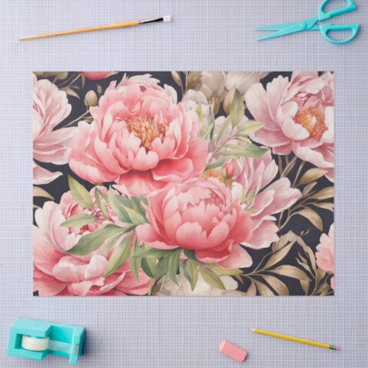 Pink Peony Tissuepapier (Craft)
