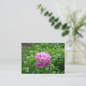 Pink Peony Visitekaartje (Staand voorkant)