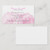 Pink Peony Visitekaartjes (Voorkant / Achterkant)