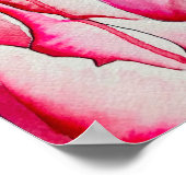 Pink Peony waterverf fine art Poster (Hoek)