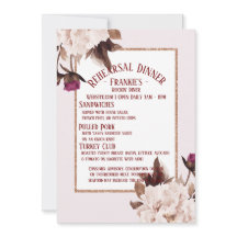 Pink Peony Waterverf Floral Rehearsal Dinner