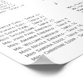 Pink Peony Waterverf Photo Wedding Seating Chart Poster (Hoek)