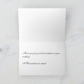 Pink Peony Wedding Acceptance Kaart (Binnen)