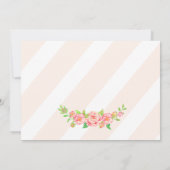 Pink Peony Wedding Bedankkaart (Achterkant)