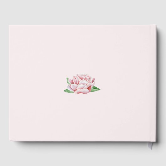 Pink Peony Wedding Gastenboek (Achterkant)
