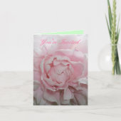 Pink Peony Wedding Invitation (Voorkant)