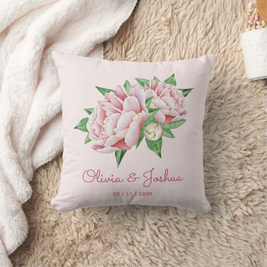Pink Peony Wedding Kussen (Deken)