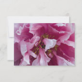 Pink Peony Wedding RSVP Response Kaart (Achterkant)