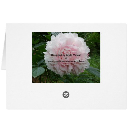 Pink Peony Wedding Table Place Card Sjabloon (Achterkant Horizontaal)