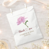  Pink Peony Wedding Thank You Bedankzakje (Geknipt)