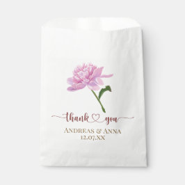  Pink Peony Wedding Thank You Bedankzakje