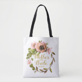 Pink Peony Wreath Moeder van de Bride ID456 Tote Bag (Voorkant)