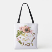 Pink Peony Wreath Moeder van de Bride ID456 Tote Bag (Achterkant)