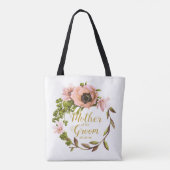 Pink Peony Wreath Moeder van de Groom ID456 Tote Bag (Achterkant)