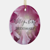 Pink Peony zal je mijn Bridesmaid zijn Keramisch Ornament (Rechts)