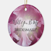 Pink Peony zal je mijn Bridesmaid zijn Keramisch Ornament (Links)