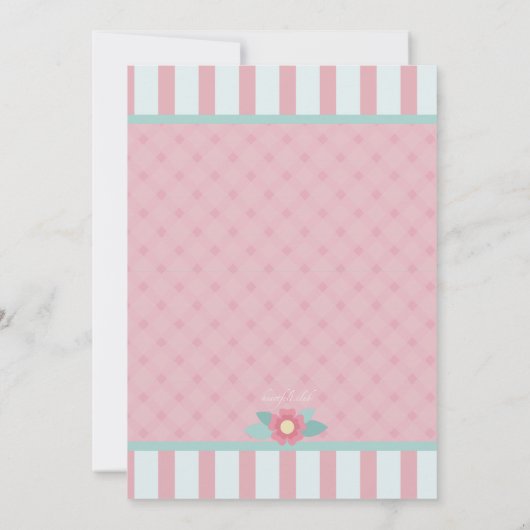 Pink Perfection Moederdag Invitation Kaart (Achterkant)