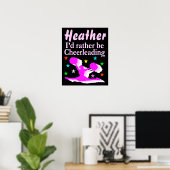 PINK PERSONALISEERD CHEERLEIDEND POSTER (Thuiskantoor)