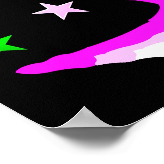  PINK PERSONALISEERD CHEERLEIDEND POSTER (Hoek)