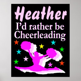  PINK PERSONALISEERD CHEERLEIDEND POSTER
