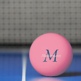 Pink personalisiert mit Monogramm Pingpongbal