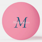Pink personalisiert mit Monogramm Pingpongbal (Voorkant)