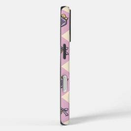 Pink Personalized Girly Checkered iPhone 16 Hoesje