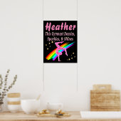 PINK PERSONALIZED GYMNASTICS POSTER (Keuken)