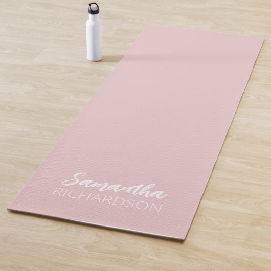 Pink Personalized Monogram Name Yogamat (In situ)