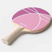 Pink Personalized Ping Pong Paddle with Name Tafeltennisbatje (Voorkant Gekanteld)