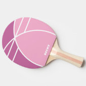 Pink Personalized Ping Pong Paddle with Name Tafeltennisbatje (Zijkant)